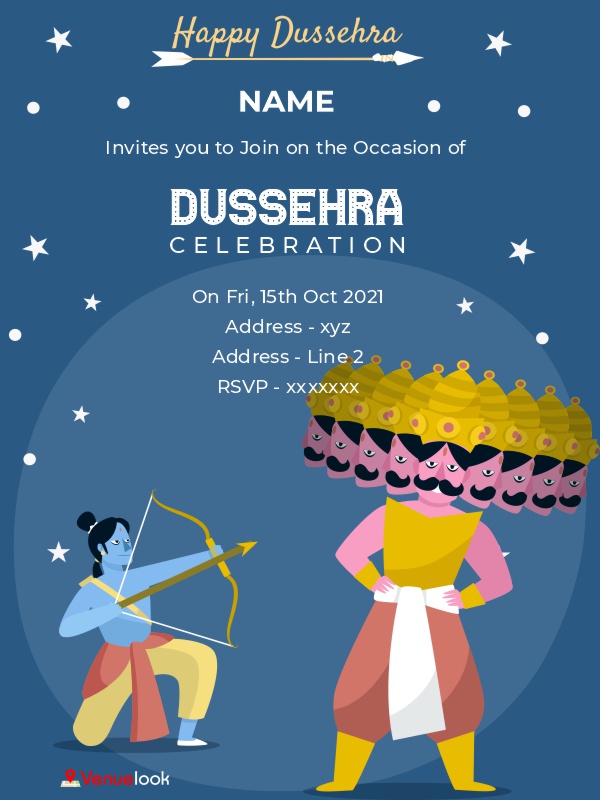 Lord Rama Killed Ravana E-Invite