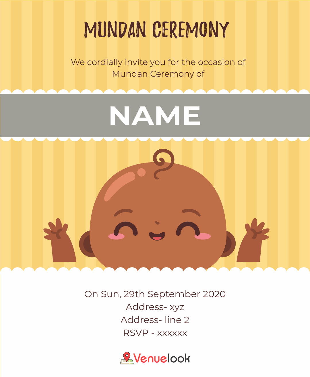 Chadakarana Ceremony E-Invitation