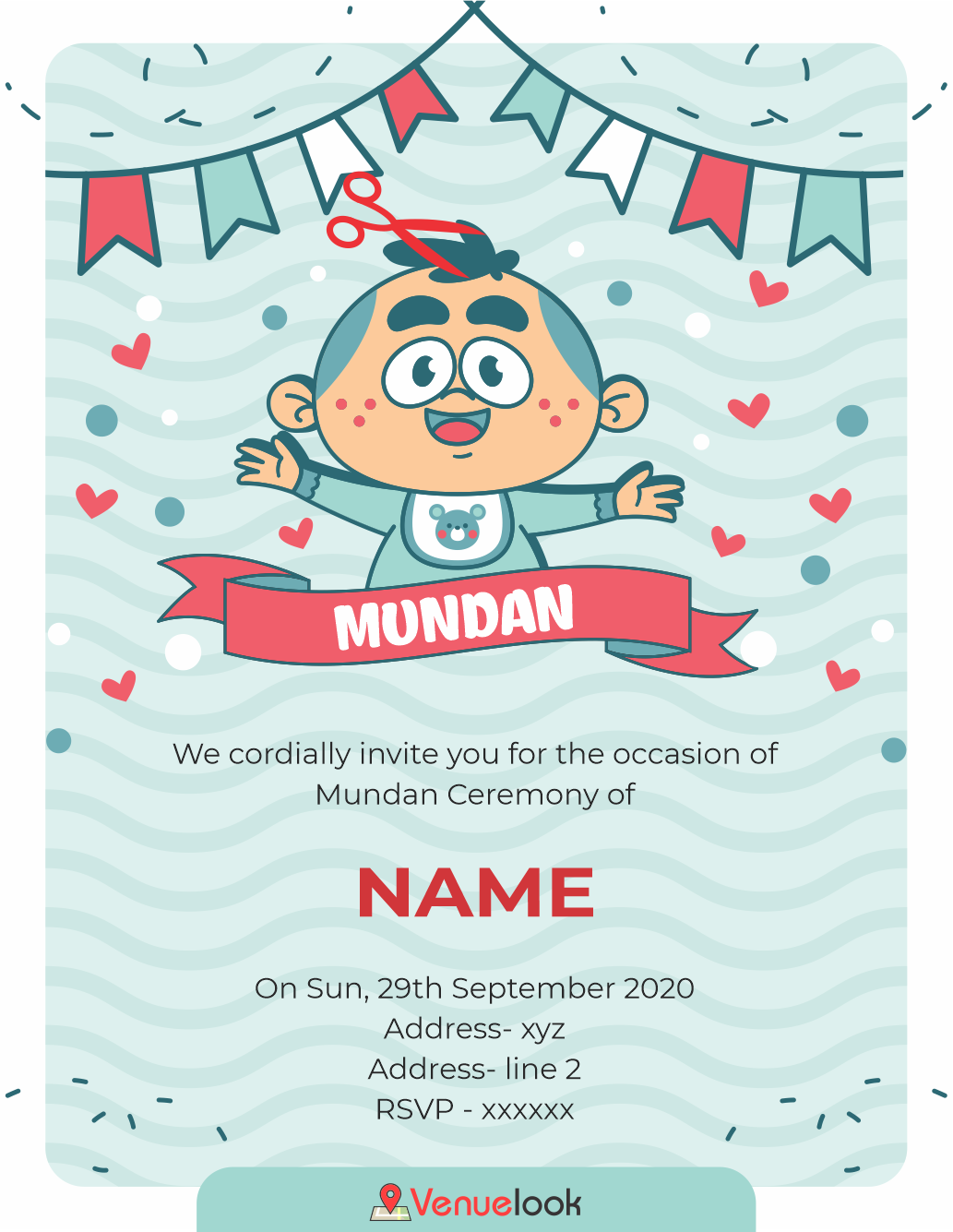 Happy Mundan Ceremony E-Invitation