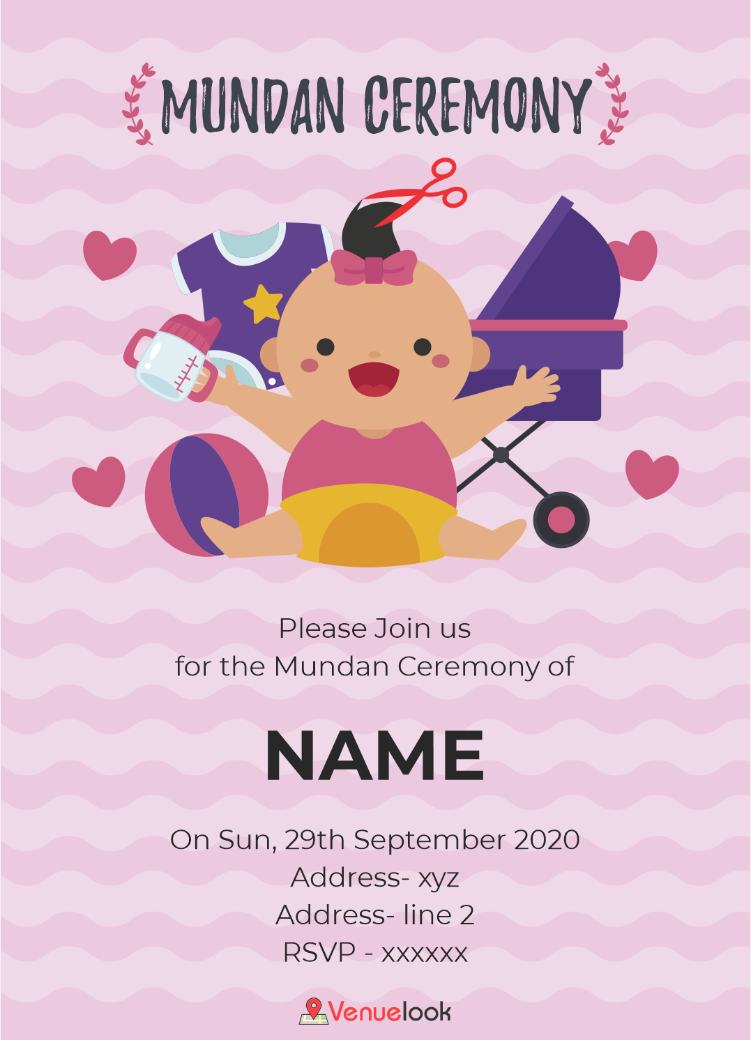 Baby Mundan Ceremony E-Invitation