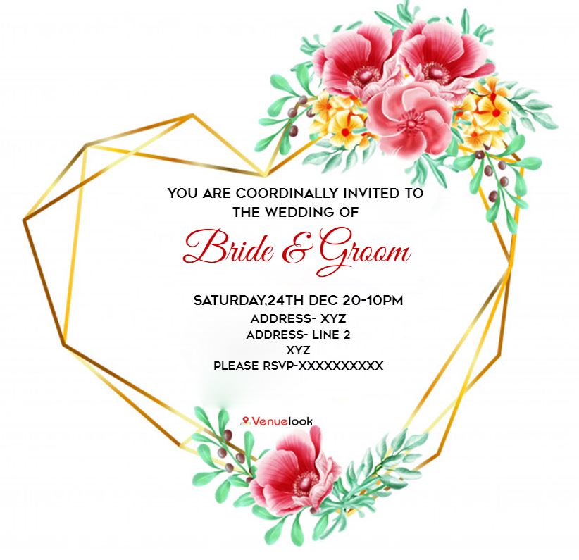 Geometric Heart Floral Theme