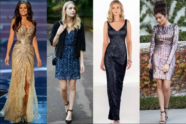 Wear a glitter dress with low boots