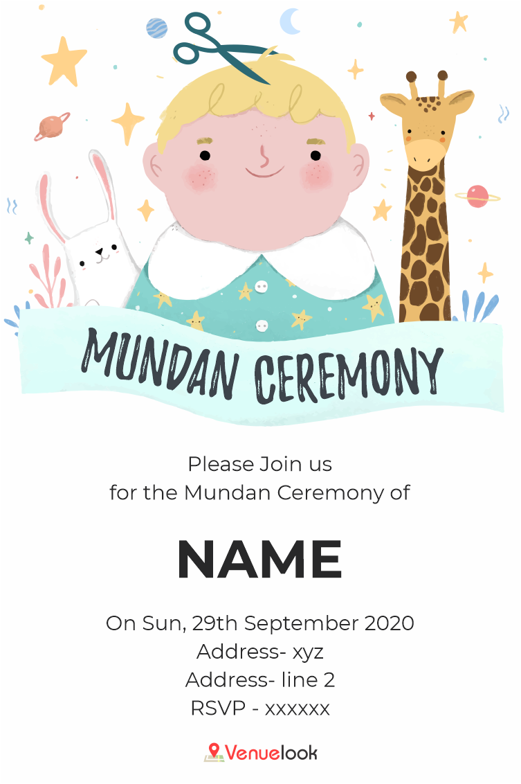 Giraffe With Little Baby E-Invitation