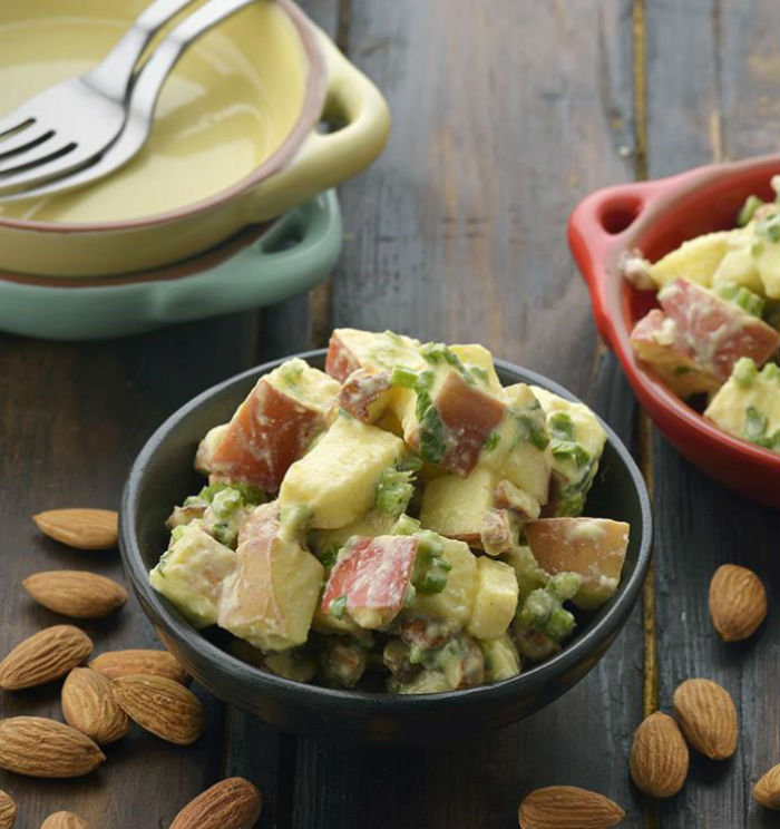 Apple and Chickoo Salad with Muskmelon Dressing_2