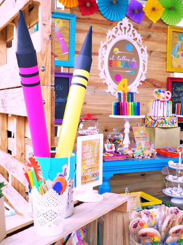 artists-creative-art-theme-birthday-party-ideas