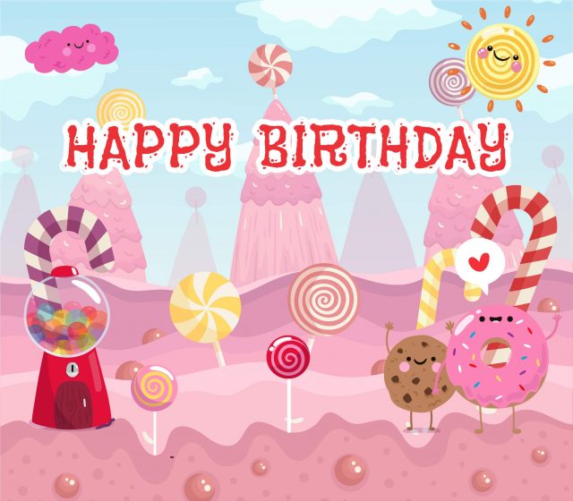 candy land theme backdrop