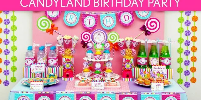 9 Candy Land Theme Party Supply Ideas for Kids Birthday Party