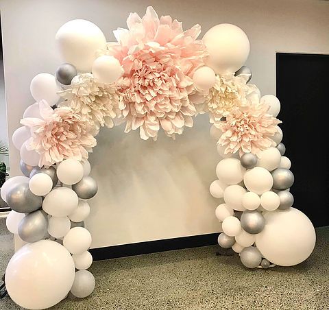 party decor with Crepe Paper Flowers