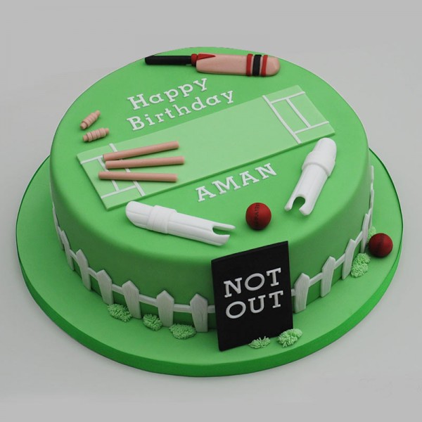 Cricket Boys Birthday Cake