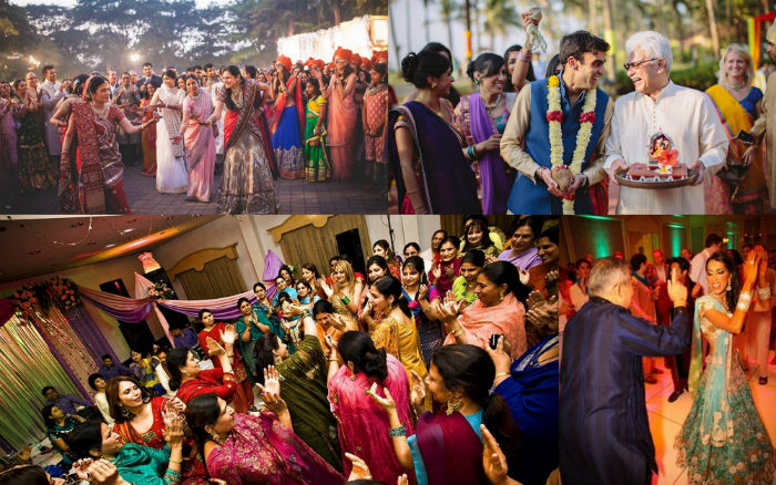 Dance in sangeet with grandparents