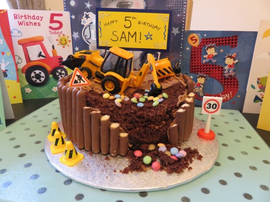 Digger Boys Birthday Cake