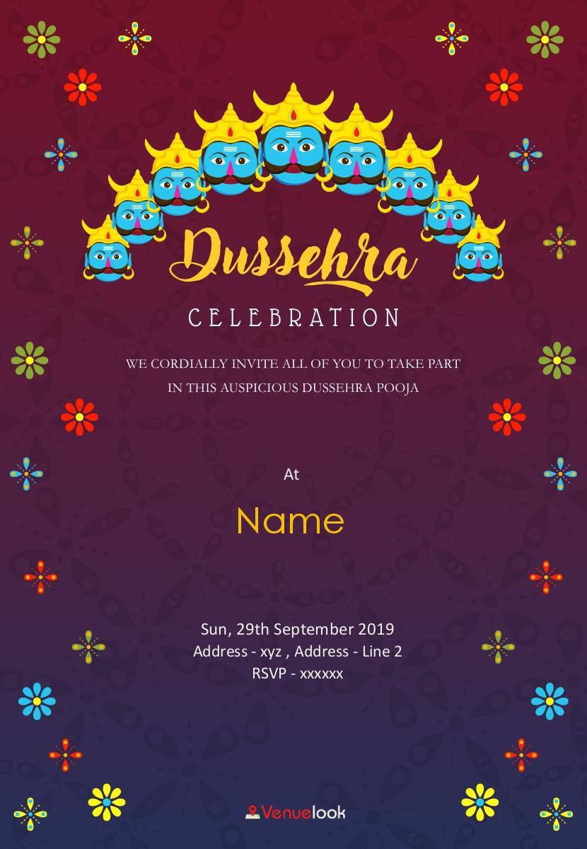 Dussehra Celebration E-Invite