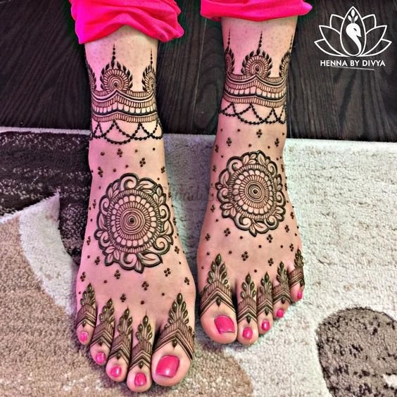 Floral Foot Mehndi Designs