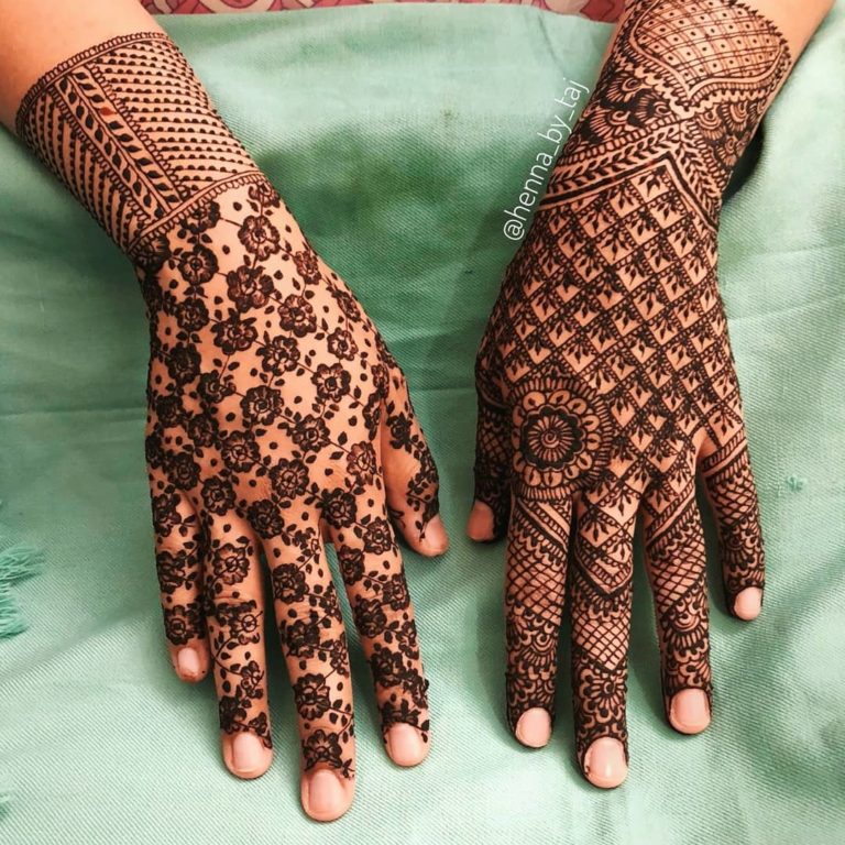 Floral Mesh as Mehendi Design