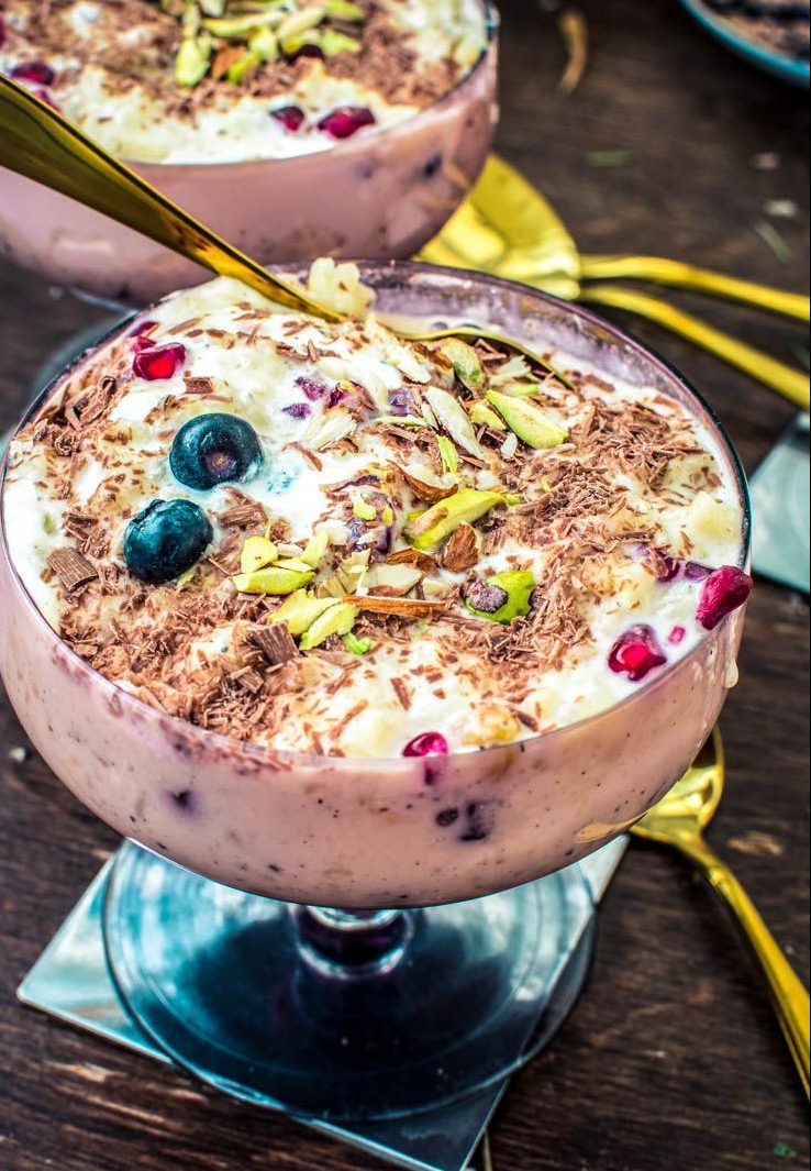 Fruit Cream Rice Kheer as Wedding Sweet