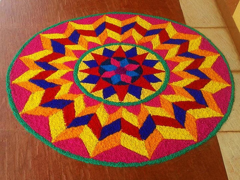 Geometrical Shaped Rangoli Design