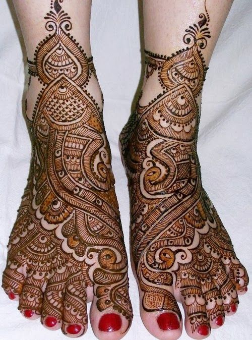 Gujrati Style Foot Mehndi Designs
