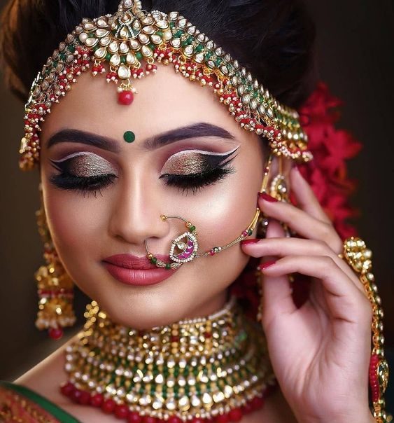 High Shine Makeup for Brides