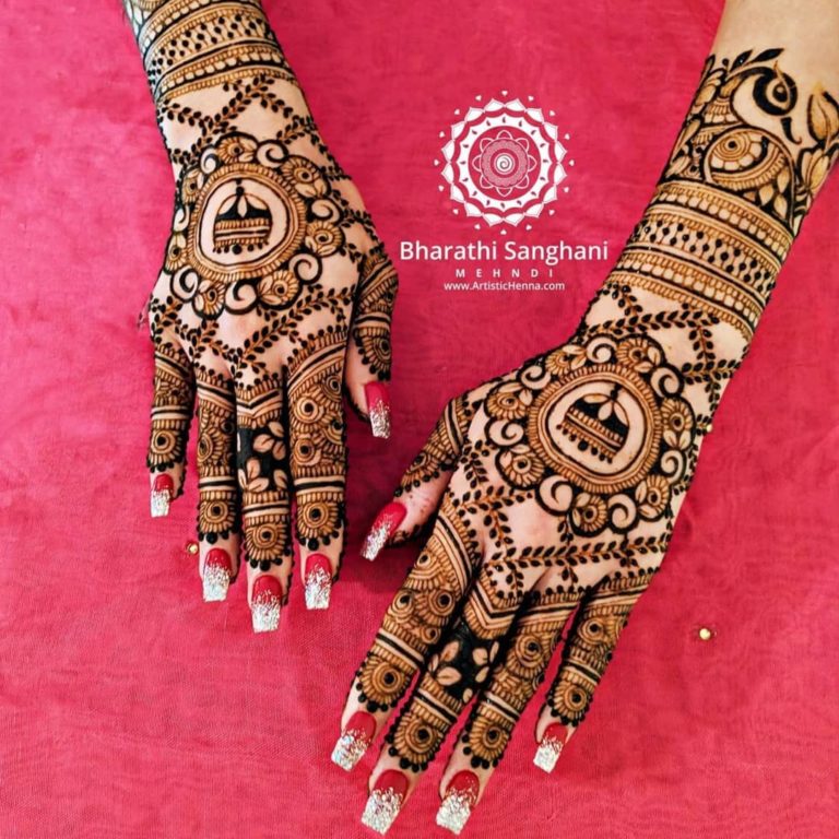 Jhumka Inspired Mehndi Design