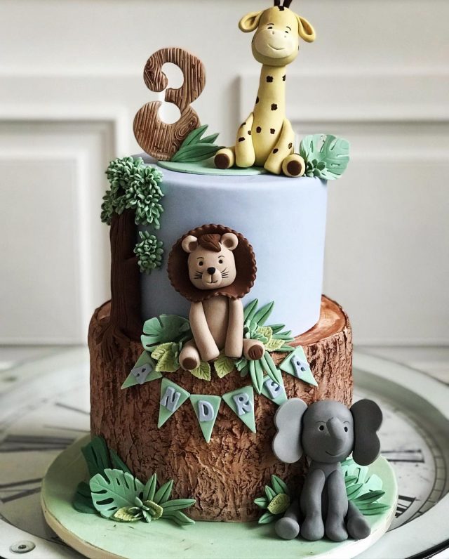 Jungle Themed Boys Birthday Cake