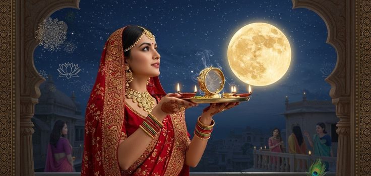 Karwa Chauth Decoration Ideas: Thalis, Backdrops, and More