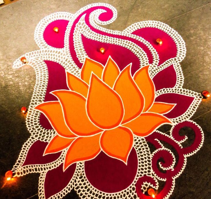 Lotus Rangoli Design