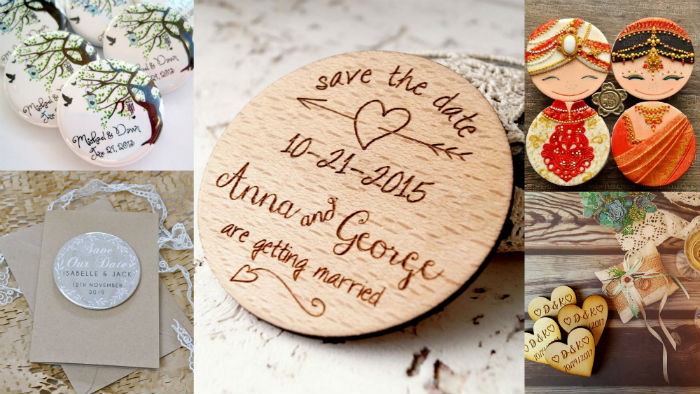 Magnets as weddins favors