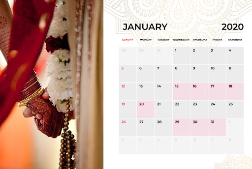 Auspicious Marriage Dates in 2020