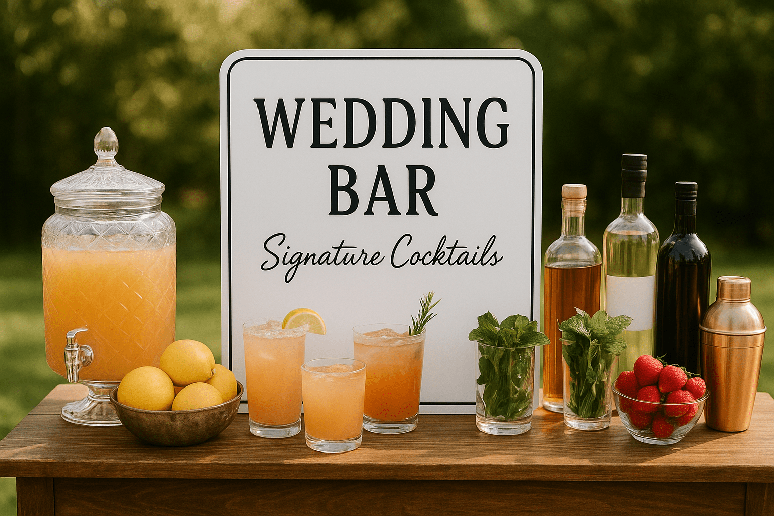 New Wedding Bar Drink Trends From Coffee Bars to Kombucha Counters
