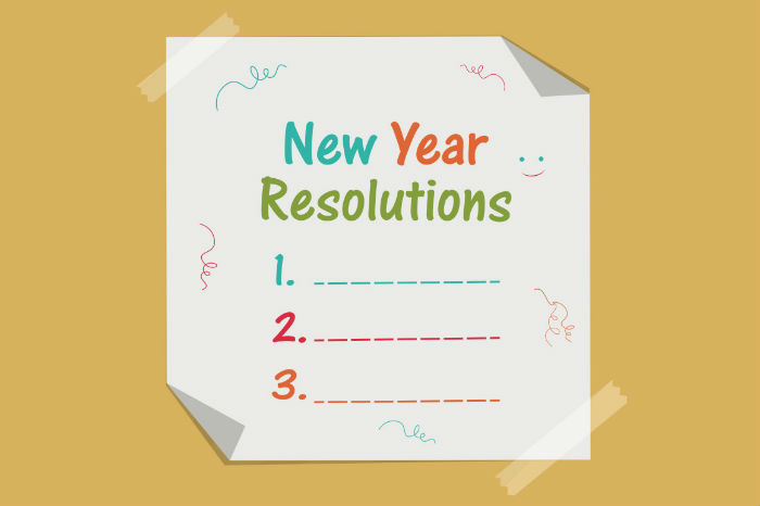 new year resolution card 2018