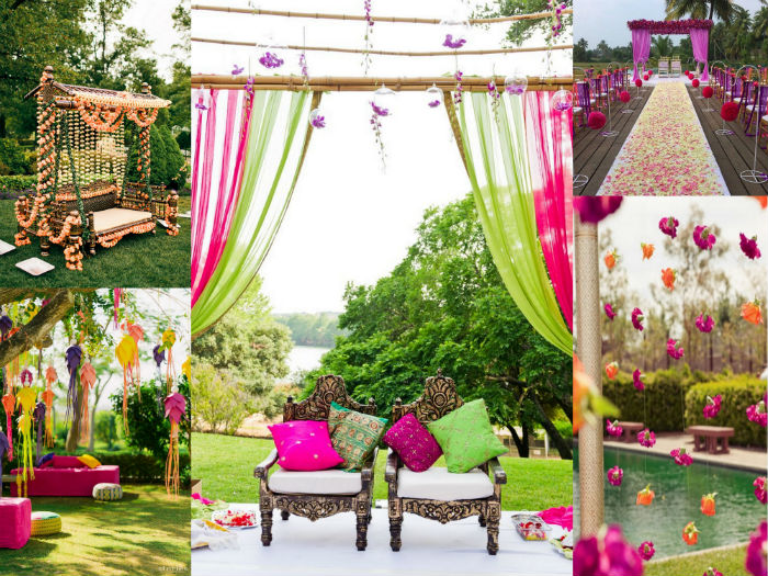 Outdoor setting in ring ceremony