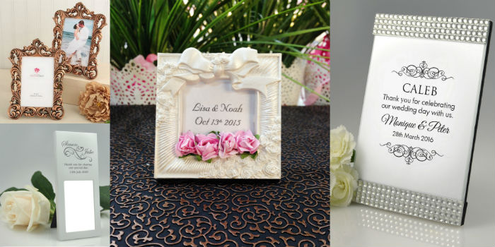 photo frames as wedding favors