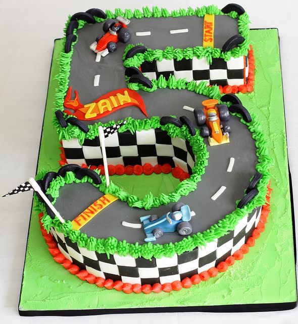 Racing Car Boys Birthday Cake