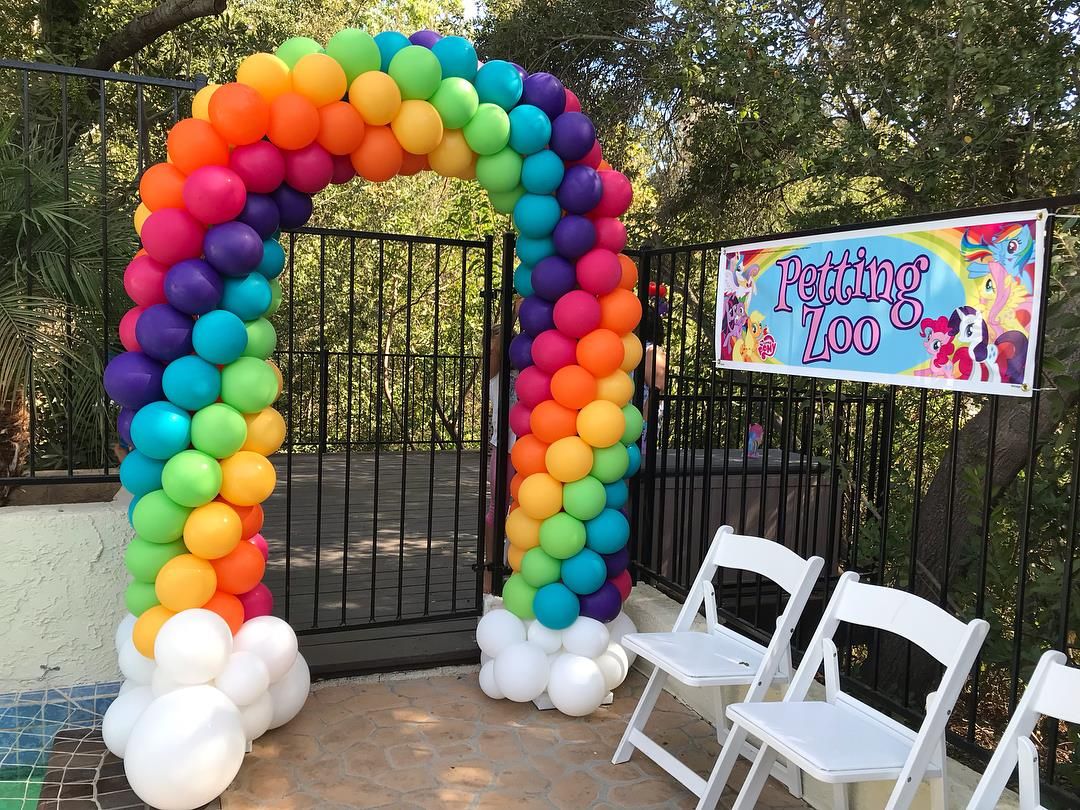 Rainbow Themed Balloon Arch