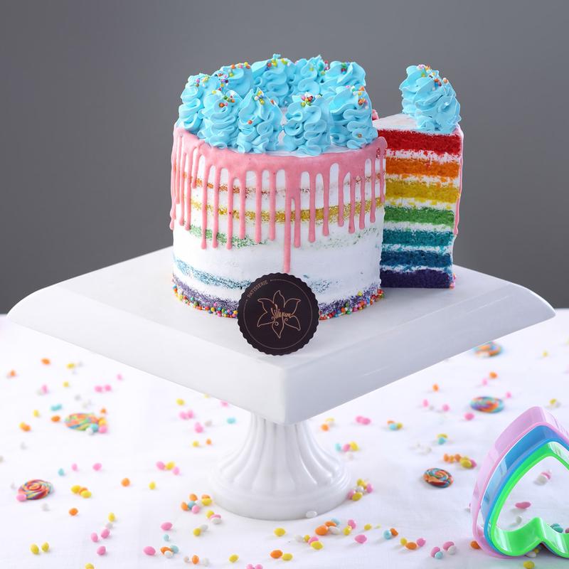 Rainbow Themed Cake for Birthday Party