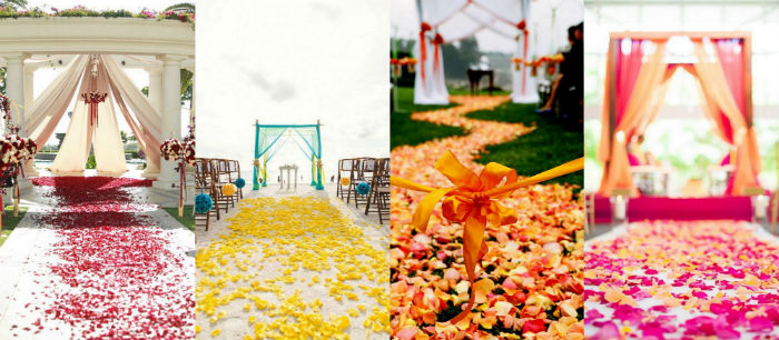 rose decoration aisle