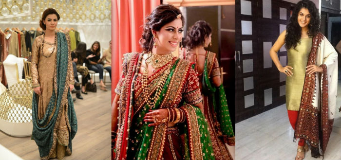 shawl and dupattas in winter wedding