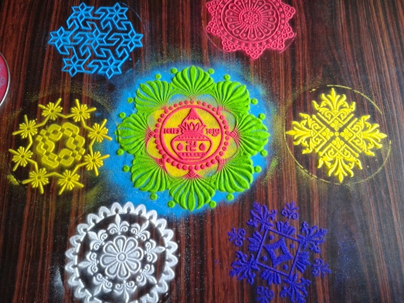 Stencil Rangoli Design