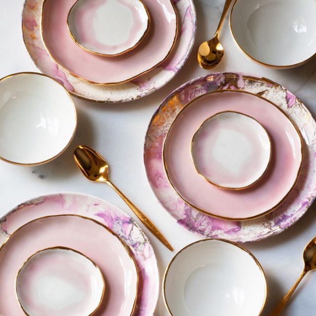Stylish Dinnerware for an Adult's birthday party