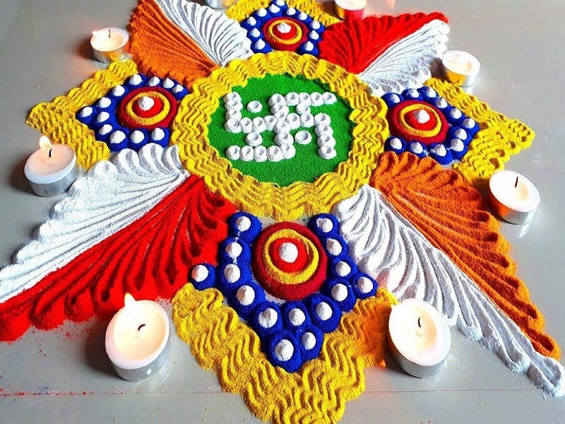 Swastika Rangoli Design