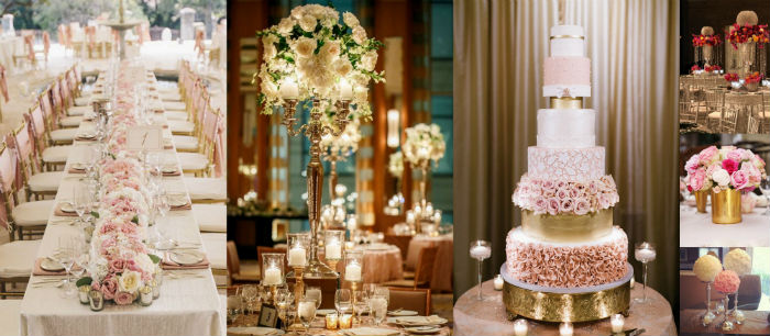 table decoration with rose