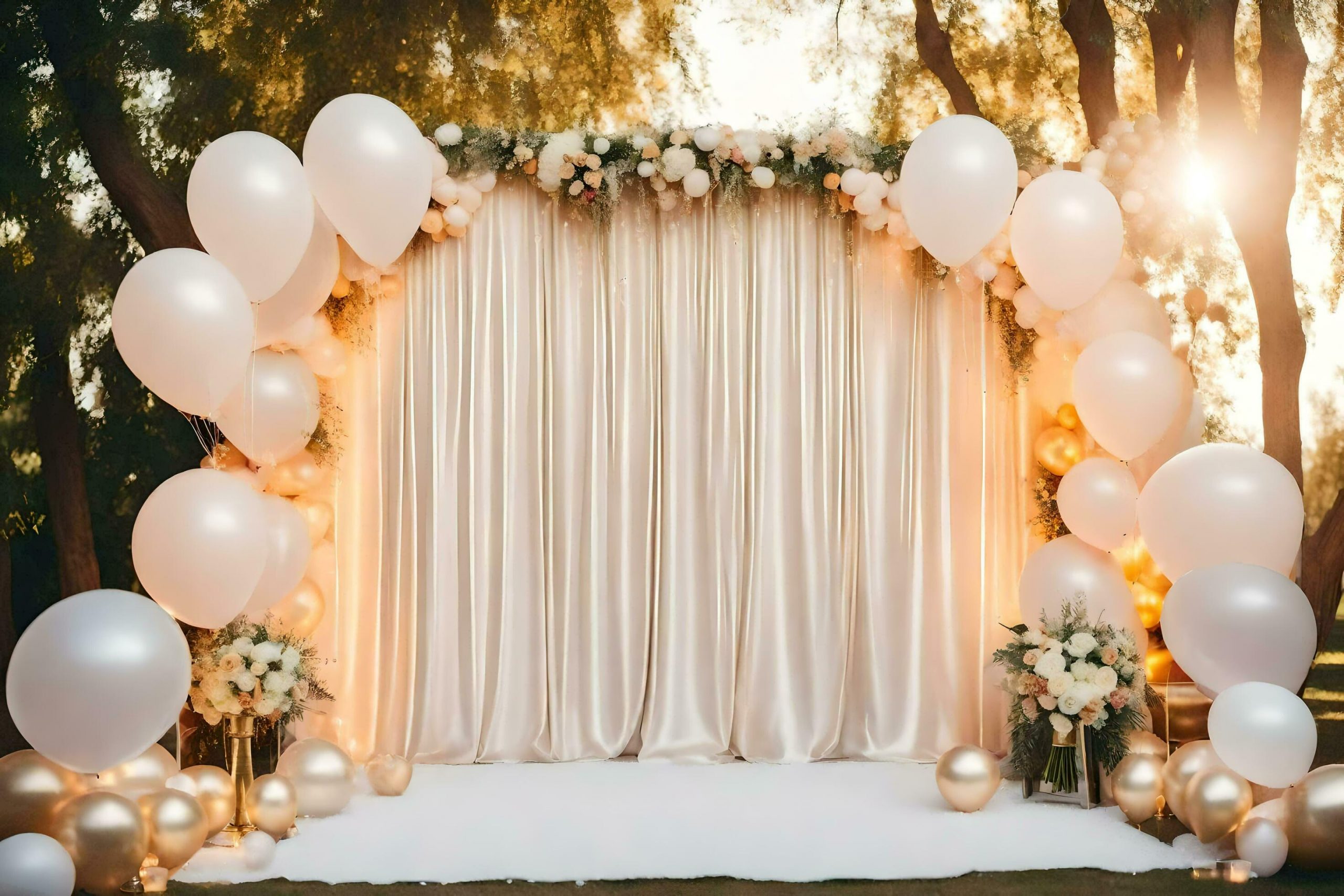 Using Balloons for Wedding Stage Decorations