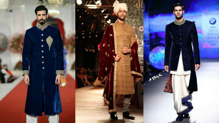 Velvet cloth sherwani