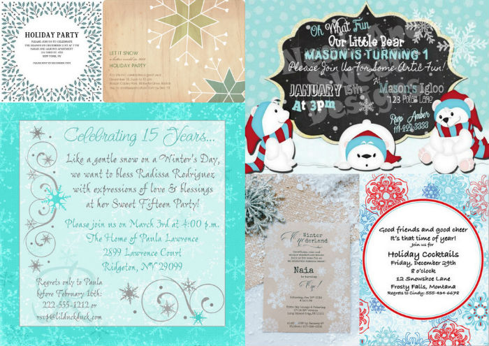 winter party invites