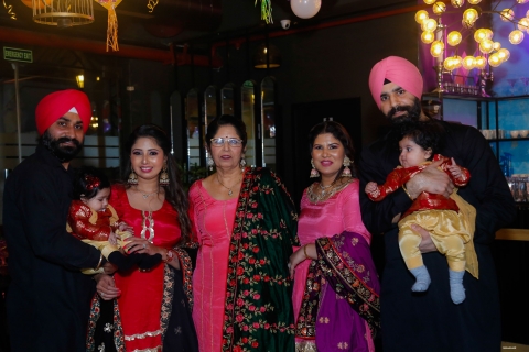 Enjoying moment on party