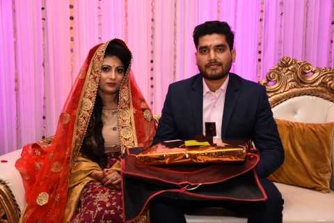 Enjoying moment on party