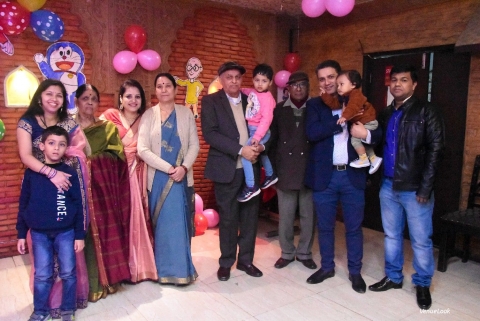 Enjoying moment on party