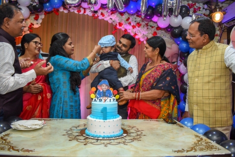 Photo with relatives