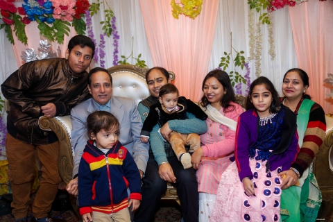 Enjoying moment on party