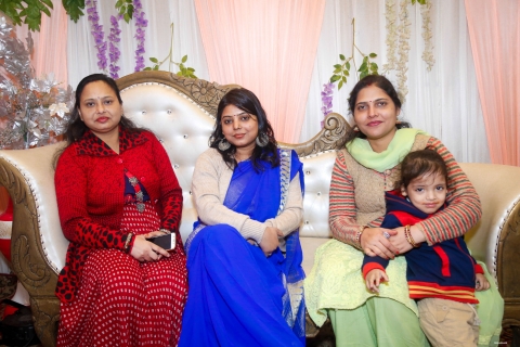 Enjoying moment on party